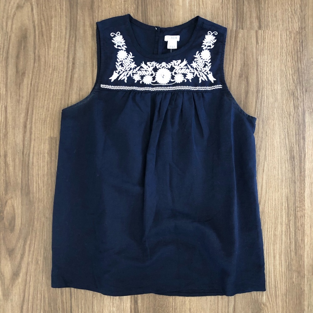 J. Crew Linen Cotton Tank Top